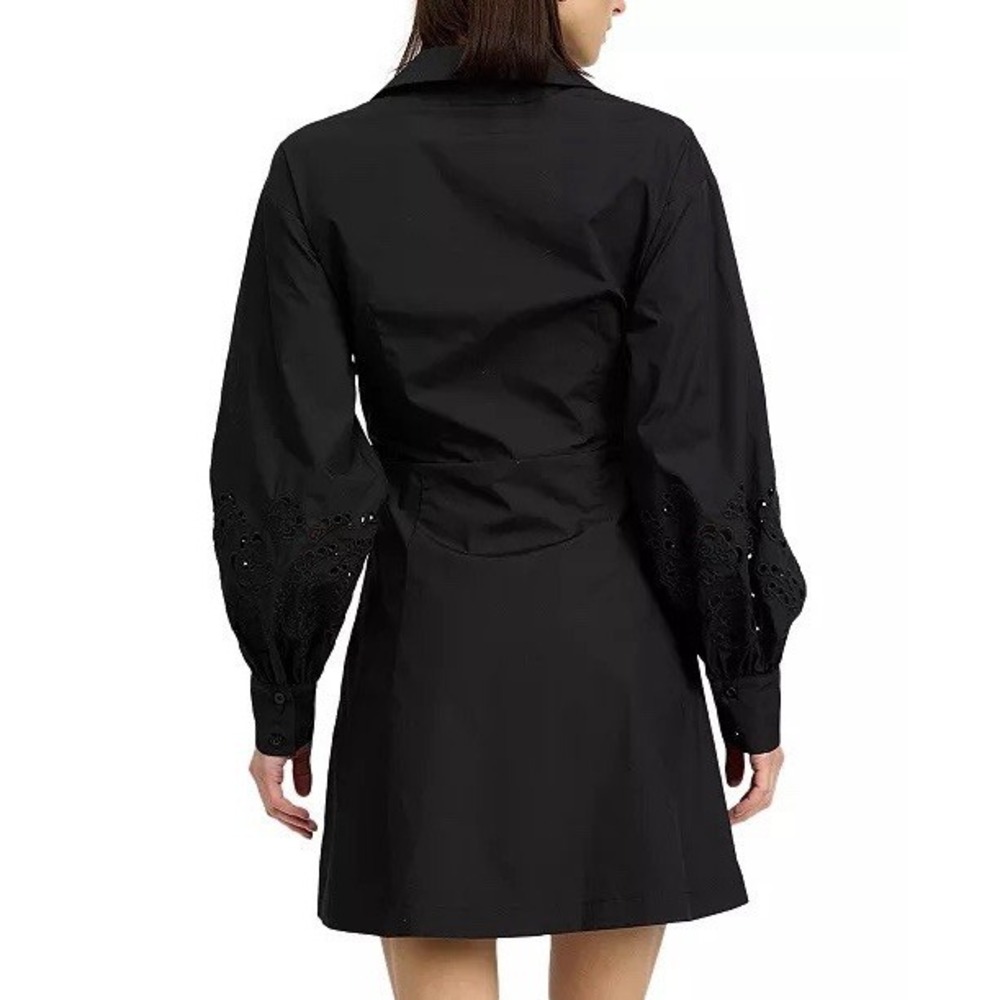 En Saison Bendetta Tie Waist Long Sleeve Short Dress Lace Sleeves Size XS - Picture 2 of 6